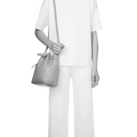 šNEW-HTF MANSUR GAVRIEL RED *CALF-LEATHER* MINI-BUCKET BAG (*Calf>Veg Tanned*) - Picture 3 of 16